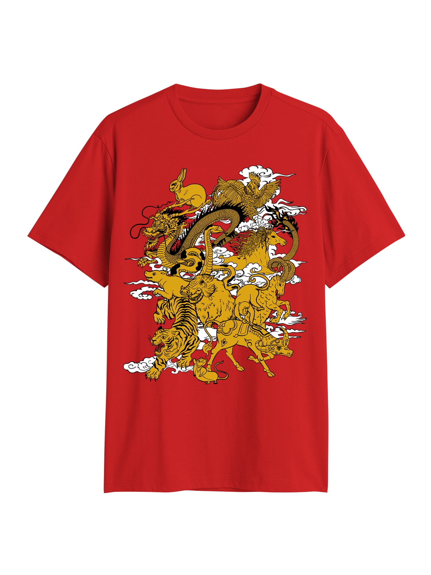 Men's & Big Men's Lunar Year Graphic Tee, Twelve Zodiac, Sizes S-3XL