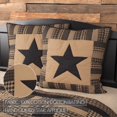 thumbnail image 2 of VHC Brands, Black Check Star, Cotton, 26x26, Quilted Euro Sham, Black, 2 of 5
