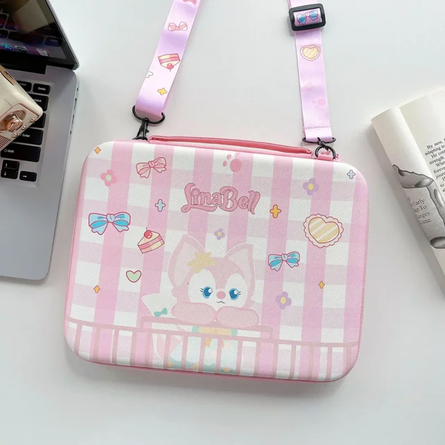 Sanrio-Bolsa de almacenamiento Hello Kitty para iPad Pro 12,9 11 10,9, bolso de mano portátil, carcasa dura, teclado, tableta, funda protectora de dibujos animados