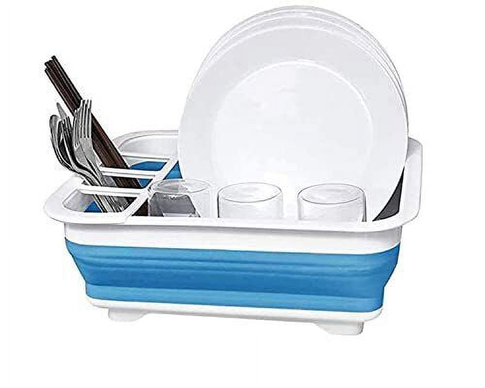 Fafcitvz Collapsible Dish Drying Rack Portable Dish Drainer Dinnerware  Organizer for Kitchen RV Campers Storage