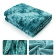 Fuzzy Faux Fur Throw Blanket Soft TieDyeing Blanket for Bed Couch