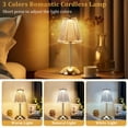 thumbnail image 7 of Walchoice Cordless Table Lamp, 3 Colors Dimmable LED Crystal Desk Lamp, 2500mAh Rechargeable Touch Lamp , Portable Night Light for Bedroom Living Room Restaurant Kitchen, Gold, 7 of 7