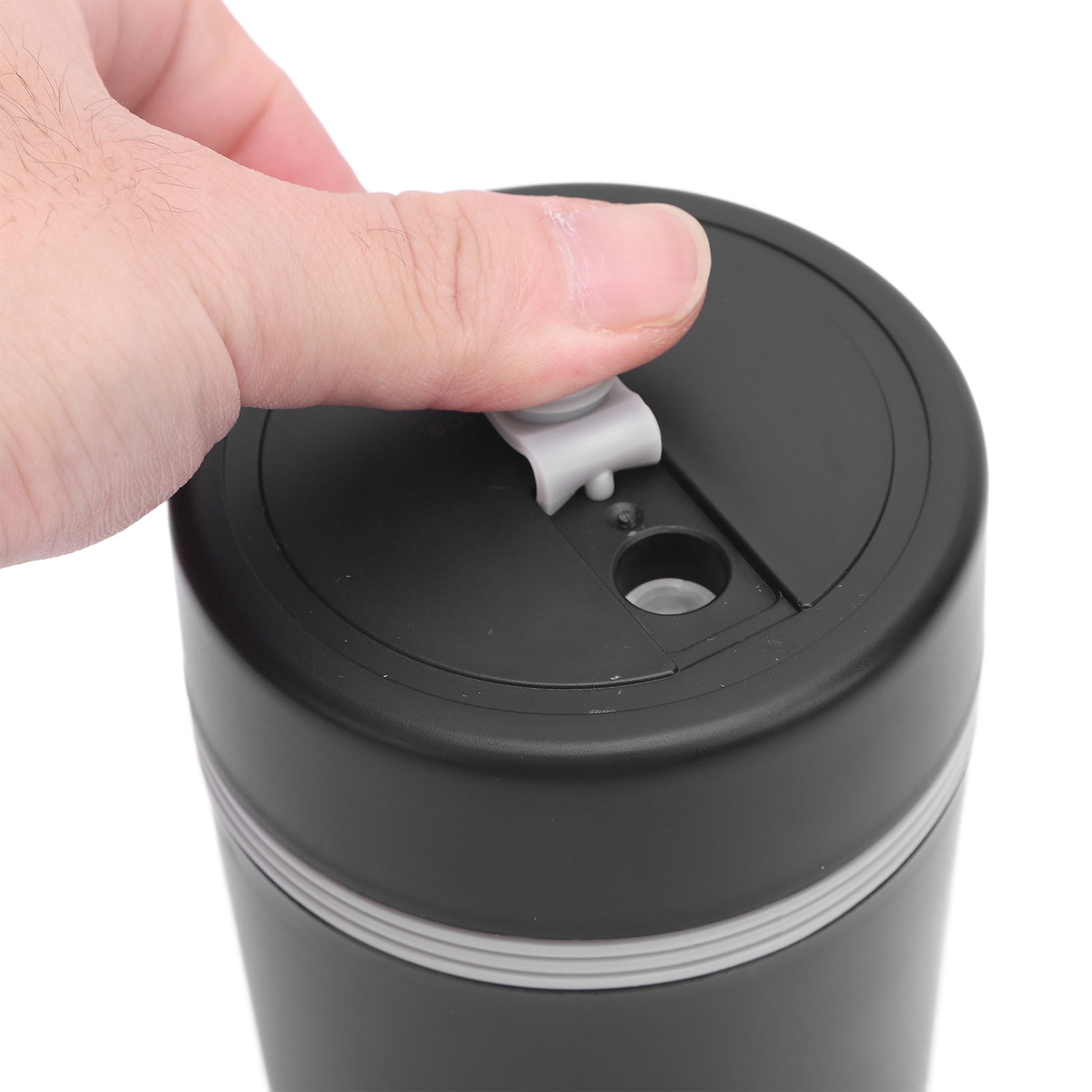 BIMZUC 350ML / 11.8oz Portable Electric Kettle, 304 Stainless Steel Double Layer Anti Dry Burn Automatic Mini Hot Water Boiler for Travel, EU Plug 220V