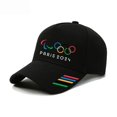 thumbnail image 1 of 2024 Paris Games PARIS Five Rings Commemorative Cap Outdoor Sun Visor Baseball Cap style 1Black, 1 of 2