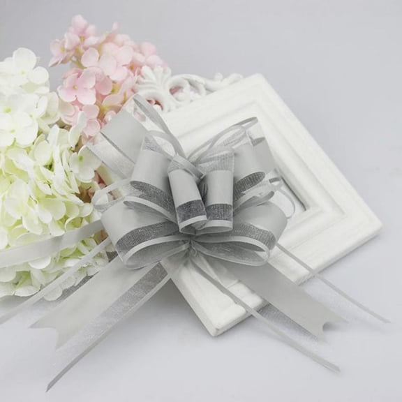 Christmas Wedding Pull Flower Packaging Ribbon String Wedding Gift Warp Bows Car Door Hand Flower Home Garden Festive Party Supplies