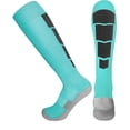 thumbnail image 1 of Elite Athletic Compression Socks - Over The Calf | Perfect for Soccer, Football, Baseball, Basketball, Hockey - All Sports Performance (Turquoise - Small), 1 of 2
