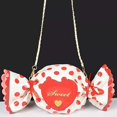 thumbnail image 4 of Yvsxxv 1Pc Red Candy Design Y2K PU Leather Crossbody Shoulder Bag Daily Casual Use, 4 of 7