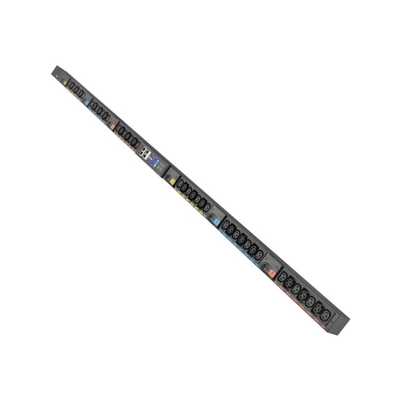Eaton Universal-Input Managed PDU G4, 208V and 415/240V, 42 Outlets, Input Cable Sold Separately, End-Entry Input, 72-Inch 0U Vertical (evmagu23x-e)