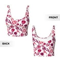 thumbnail image 6 of Goofa Tulips Flowers Printed Sports Bras for Women, High Impact Running Bra Workout Crop Tank Tops Longline Sports Bra Push up-, 6 of 9