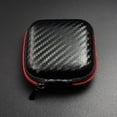 thumbnail image 3 of Necvior Water Resistant Carbon Fiber Travel Pouch Zippers Bag Square Headsets Storage Case for Electronics Accessories, 3 of 8