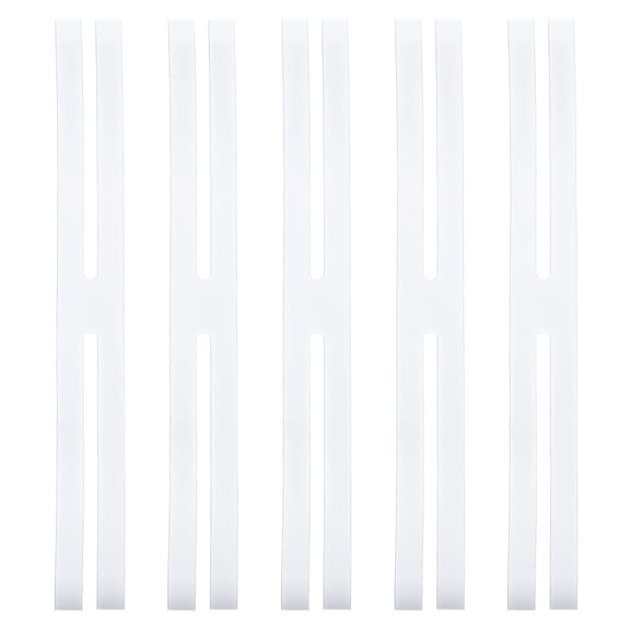 Uxcell 9 Inch H Band Silicone Rubber Bands, 5 Pcs Strong Elastic Silicone Bands Rubber Wrapping Bands for Books Cameras, White