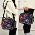 thumbnail image 5 of FORMRS Student Lunch Bag Insulated Reusable Cooler Box with Zipper Pockets, Purple Dragon Scales Pattern, 5 of 9