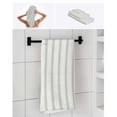 thumbnail image 6 of Sage Green Striped Towel Set of 3, Soft Microfiber Bath Towels, Hand Towel, Washcloths, Sage Green White Stripes Farmhouse Quick-Dry Absorbent Towels for Bathroom Kitchen Hotel Beach Gym Spa, 6 of 7