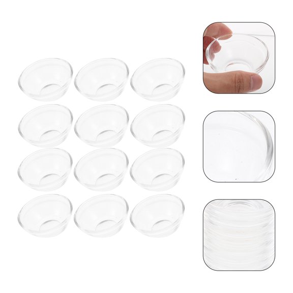 CRAFTHROU Glass Nesting Bowls Pudding Bowls Clear 12pcs for Home Use