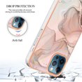 thumbnail image 5 of ELEHOLD for iPhone 12 Pro Max 6.7 inch Marble Case, Clear Electroplated Frame Soft TPU Anti-Scratch Wear-Resistant Wireless Charging Slim Fit Transparent Case for iPhone 12 Pro Max, Rosegold, 5 of 5