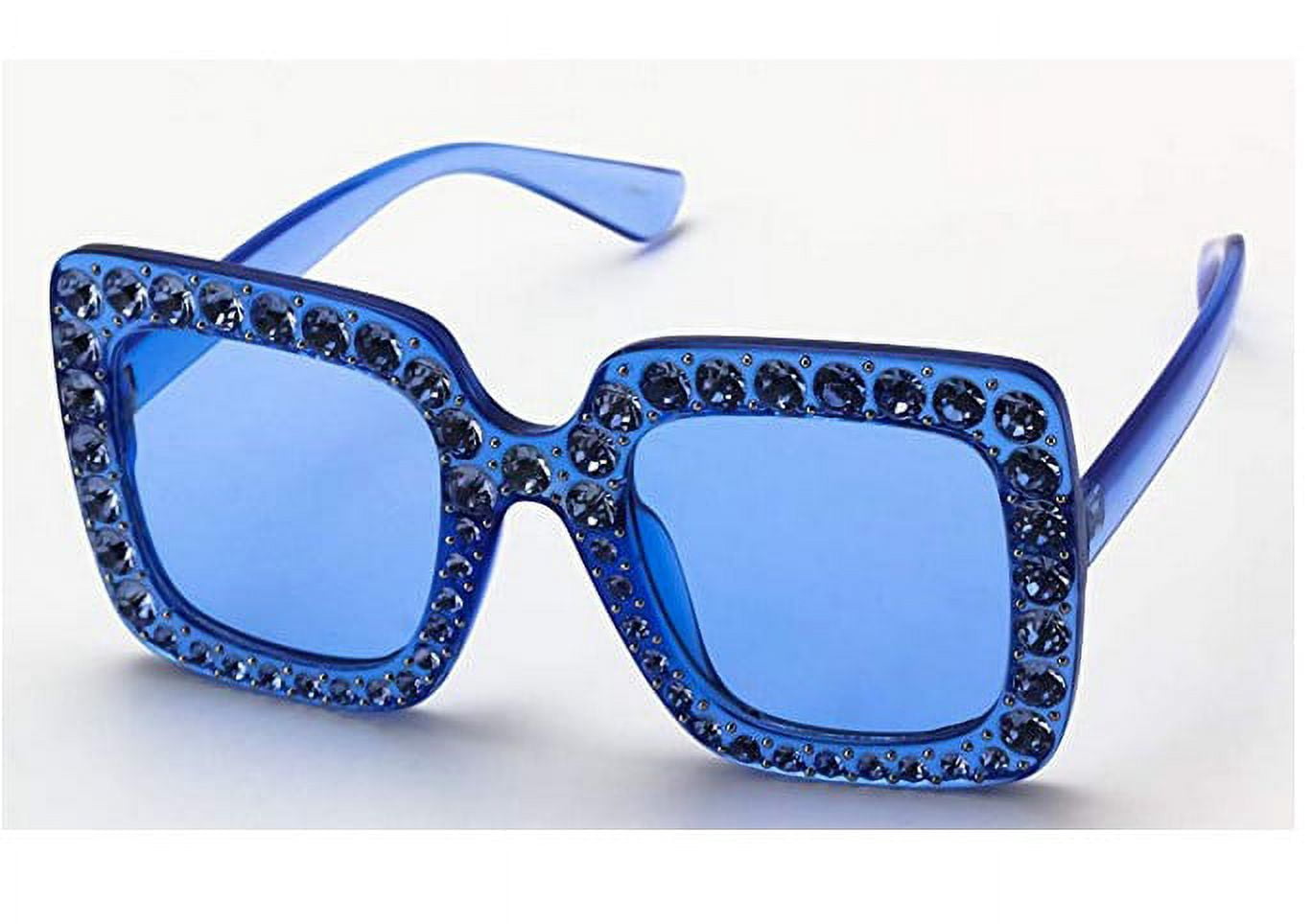 Elite Oversized Square Frame Bling Rhinestone Crystal Brand  display picture 1