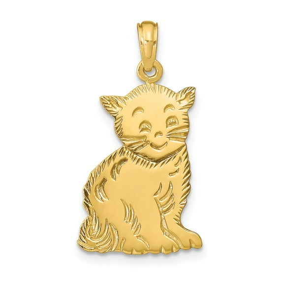 FB Jewels 14K Yellow Gold Polished Cat Charm