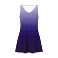 thumbnail image 6 of Under $20 Summer Dresses Plus Size, Women's Summer Fashion Printing Pocket Sleeveless V-Neck Dress(Purple,XL), 6 of 7