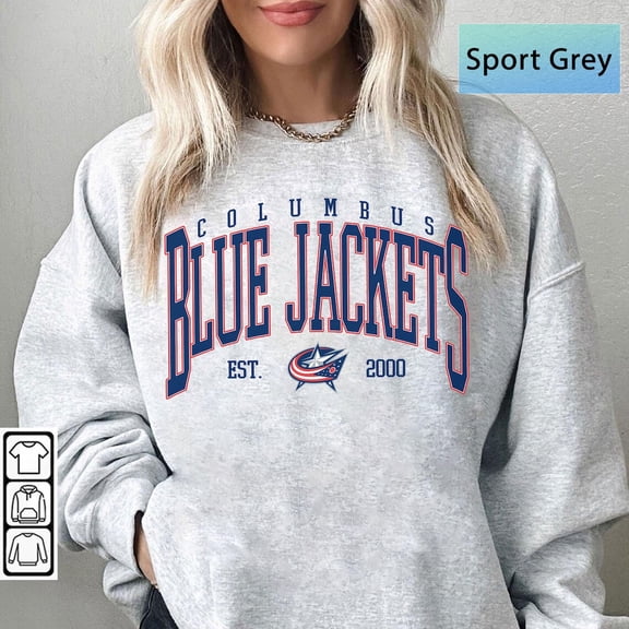 Columbus Hockey Sweatshirt, Vintage Blue Jackets Hockey Shirt, Gift for Fan