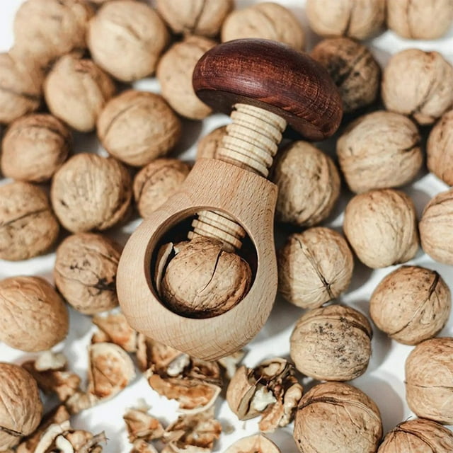 Wooden Mushrooms Shaped Walnut Wood Clip