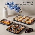 thumbnail image 6 of HONGBAKE Stainless Steel Baking Sheet Set of 3, Non Toxic Uncoated Cookie Sheets for Baking, 9/12/16 inch Baking Sheet Pans for Oven, Blue, 6 of 7