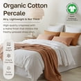 thumbnail image 3 of California Design Den Twin Bed Sheets Set - 100% Organic Cotton Sheets, Soft and Crisp Percale, Deep Pockets, 3 Piece Bed Sheet Set - True Ivory, 3 of 8
