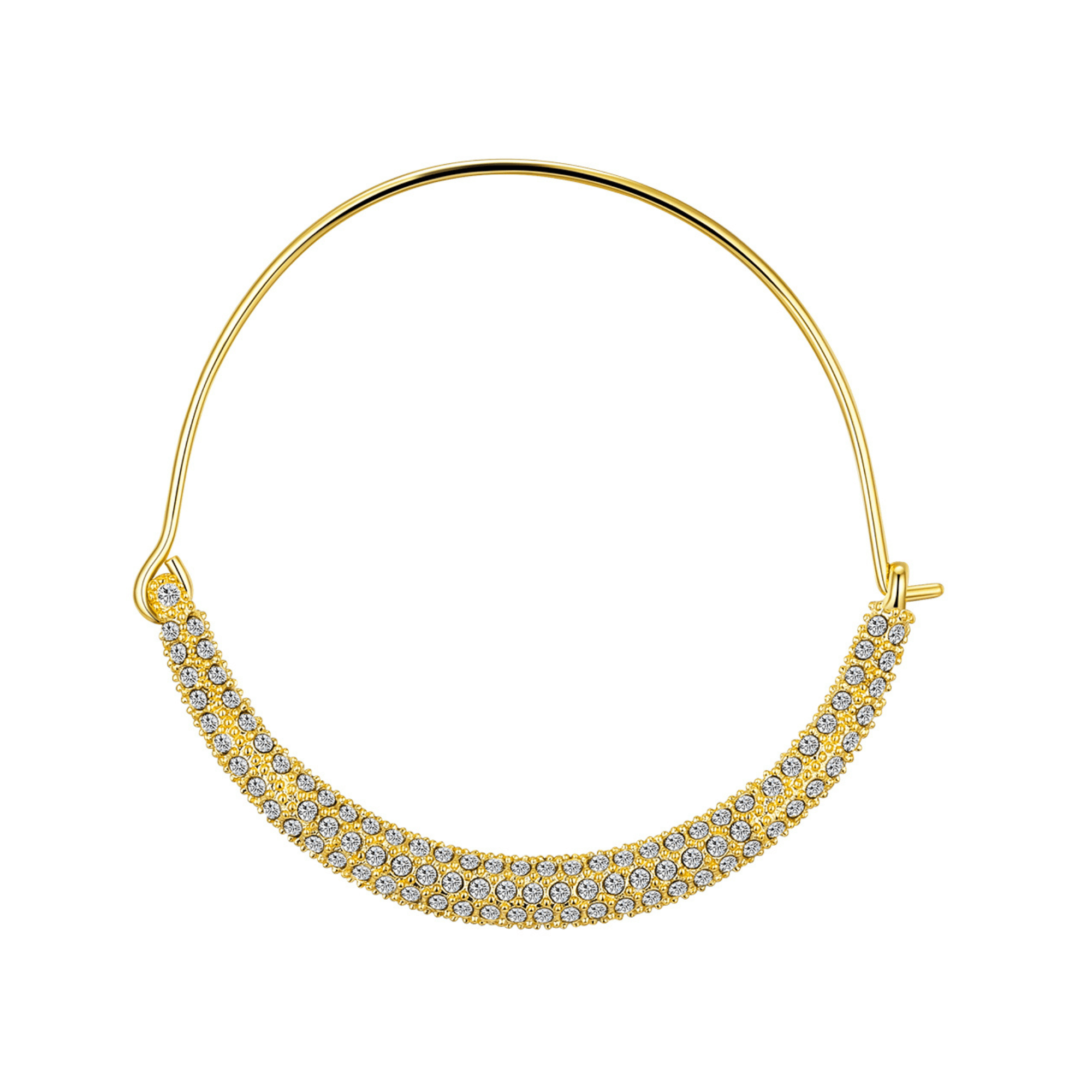 Believe by Brilliance Women's 14Kt Gold Flash Plated Cubic Zirconia Hoop Earrings