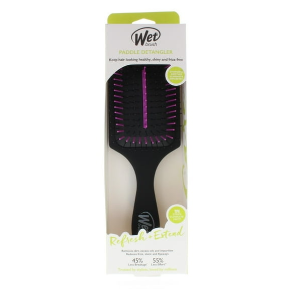 Wet Brush Paddle Detangler Refresh   Extend Black Model# BWR831ANTI
