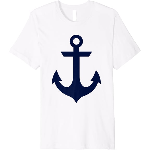 Preppy Nautical Anchor Gifts for Sailors Boaters & Yachting Premium T-Shirt mens t shirt,white,women,funny,misfits,men,journey