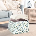thumbnail image 3 of Yayeee Collapsible Cube Storage Bin with Lid Fabric Closet Decorative Basket with Handles, Darker Leafy Pattern, 3 of 7