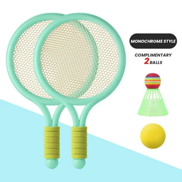 Godderr 4Pcs Outdoor Children Badminton Toys 4, Racquets 2, Tennis 1, Badminton 1, Suitable For Children Under 6 Years Old