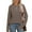 Gray coffee, variant on Women's Long Sleeve Top Crewneck Basic Lightweight Fall Shirt with Thumb Hole