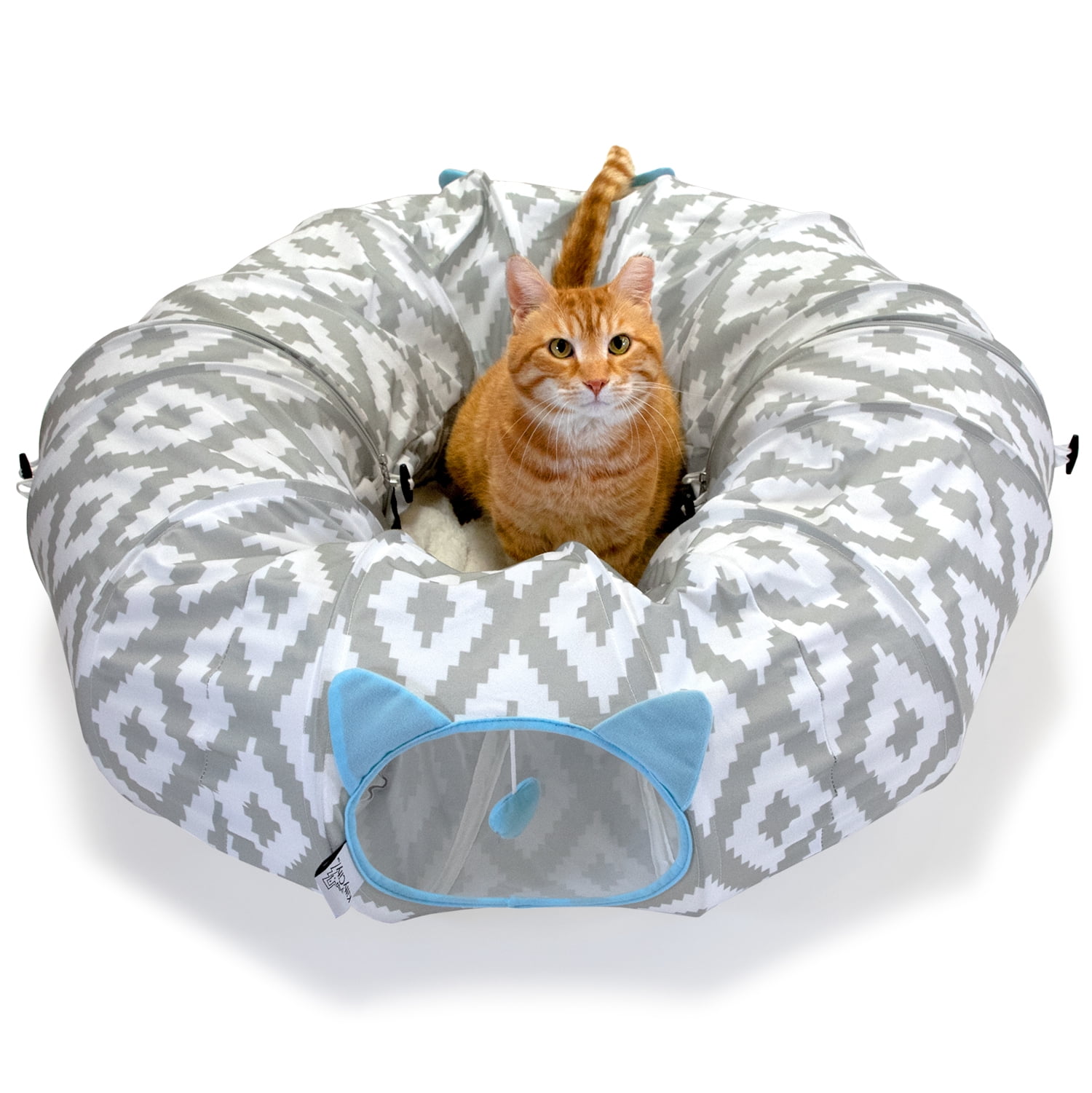 Kitty City Large Cat Tunnel Bed, Cat Bed, Pop Up Bed