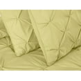 thumbnail image 4 of Chezmoi Collection Berlin Yellow Pinch Pleat Twin Comforter Set, 2-Piece, Soft Pintuck, Lightweight All Season Microfiber Bedding, 4 of 9