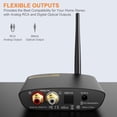 thumbnail image 5 of H Bluetooth 5.3 Music Receiver for Home Stereo with LDAC, Bluetooth Audio Adapter with Audiophile DAC, aptX HD, Optical Output for AV Receiver or Stereo Ampler - DS200Pro, 5 of 5