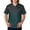 Cyan_005, variant on Men Scrub Top Gradient Tie-Dye Short Sleeve V Neck Nurse Uniform Loose Fit Soft Comfy Medical Scrub Tops with 3 Pockets Black 3XL