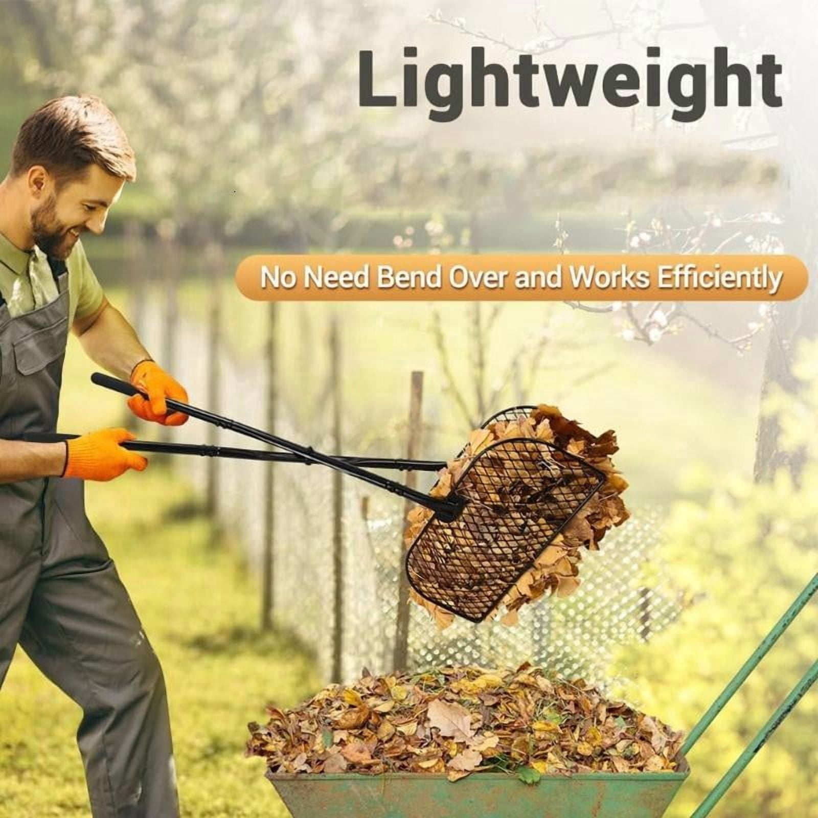 CEORPER Heavy Duty Yard Cleanup Tool With Extra Wide Head For Fast Leaves Removal