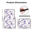 thumbnail image 3 of Balery Orchids Flowers Pattern 4-Piece Floor Mats, Heavy-Duty Rubber Liners, Anti-Slip Design, All-Season Automotive Protection, Vehicles, Cars, Trucks, and SUVs, 3 of 5
