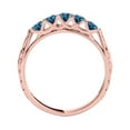 thumbnail image 3 of AoneJewelry Blue Diamond 10K 1.00 Carat Five Stone Wedding Band In Rose Gold, 3 of 5