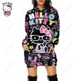 thumbnail image 3 of Automne Robe Décontractée Droite à Enfiler Hello Kitty Imprimée Robe Trapèze Femme Col Rond Manches Longues Robe Chandail Ample, 3 of 7