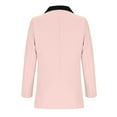 thumbnail image 6 of ZQUUVOU Blazers for Women Business Casual Long Sleeved Double Office Slim Suits Jackets with Pocket Buttoned Notch Collar Blazer Pink, 6 of 8