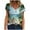 Blue, variant on Raeneomay Oversized T Shirts Women's Sea Turtle Print Beach Vacation Print Short Sleeved V-Ncek T-Shirt Tops