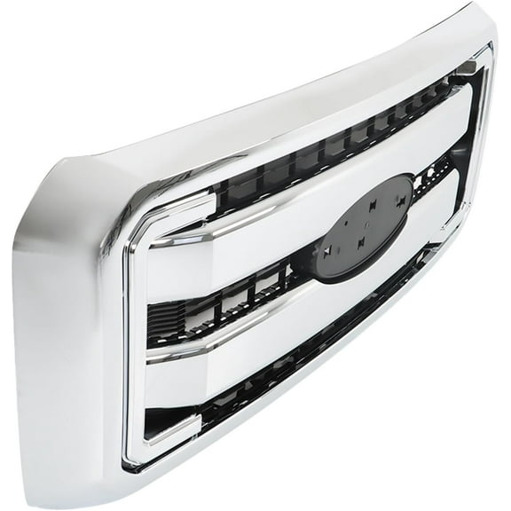 OTTULUR Front Bumper Hood Grille Upper Chrome Replacement for 2011-2016 F250 F350 F450 F550 Super Duty