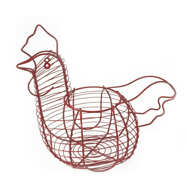 AMERTEER Chicken Egg Holder Small Wire Egg Collecting Basket with