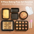 thumbnail image 4 of 9 Pieces Bakeware Set VONATES Baking Pans Set with Cookie Sheet,Nonstick & Stackable Bread Baking Pan for Home Baker, 4 of 10