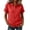 Red, variant on Women's Dress Shirts Causal Button Down Short Sleeve Shirt with Chest Pocket Breathable Linen Blouse for Women