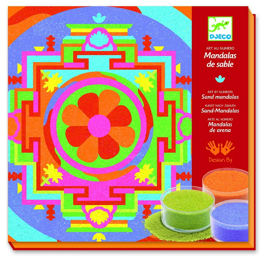 Colored Sand Art Kit, Tibetan Mandalas, Djeco Tibetan Mandalas Colored