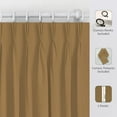 thumbnail image 2 of Homi Drapes Triple Pinch Pleated Blackout Curtains Thermal Insulated Room Darkening Drapes for Bedroom/Livingroom Along with 2 Panels,Tiebacks,Hooks (Barley Corn, 40"x45"), 2 of 7