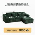 thumbnail image 3 of Gronda Green Couch Sectional Couches for Living Room 109'' Modular Sectional Sofa, L Shaped Boneless Sofa in a Box, 3 Deep Seater Chenille No Assembly Comfy Sofas with Ottoman for Bedroom Apartment, 3 of 16