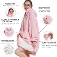 thumbnail image 4 of Sudadera manta wearable Sherpa acogedora rosa Aemilas, 4 of 8